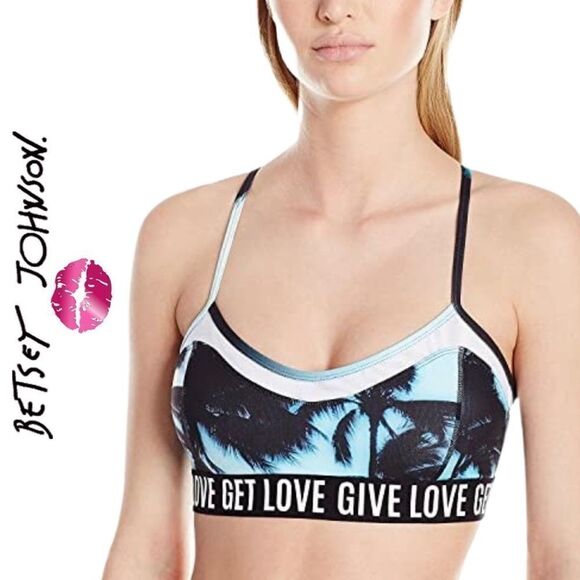 Betsey Johnson Sports Bra Or Bikini Swim Top Size Small - Picture 1 of 5